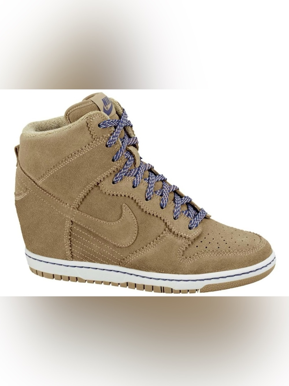 Nike Wedge Sneakers in Olive Suede Size 9